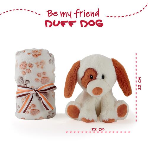 Duff Dog Soft blanket + plush toy 22cm