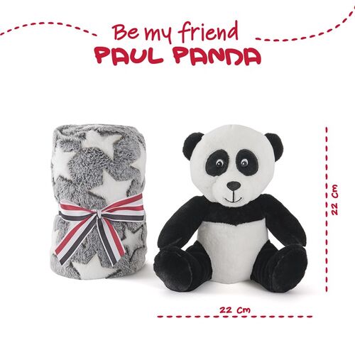 Panda bear Soft blanket + plush toy 22cm