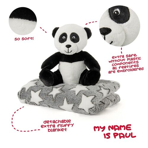Panda bear Soft blanket + plush toy 22cm