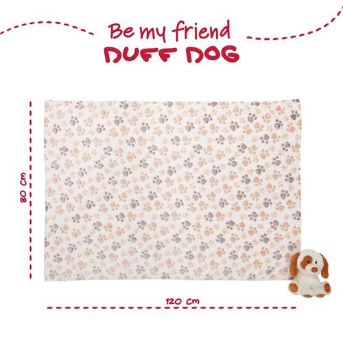 Duff Dog Soft blanket + plush toy 22cm