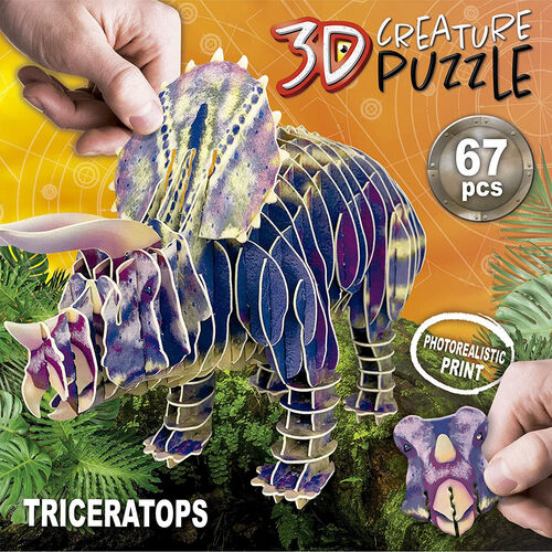 3D Creature puzzle Triceratops 67pcs