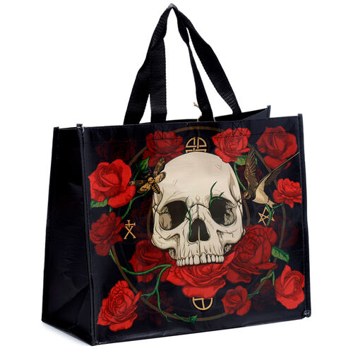 Skull and Roses shopping bag