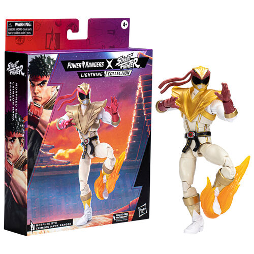 Power Rangers x Street Fighter Lightning Collection Morphed Ryu Crimson Hawk Ranger figure 15cm