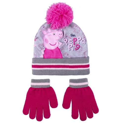 Peppa Pig hat and gloves set