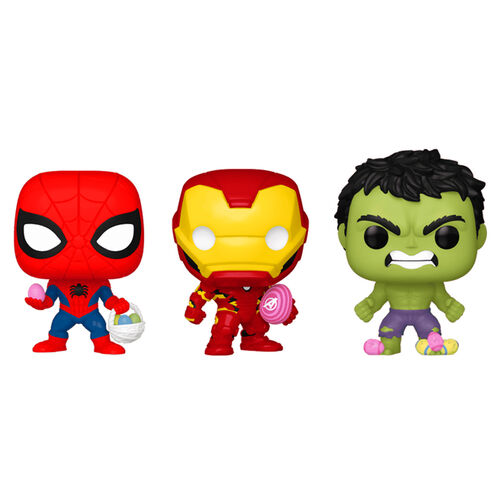 Carrot Pocket POP blister 3 figures Marvel Spiderman Hulk Iron Man