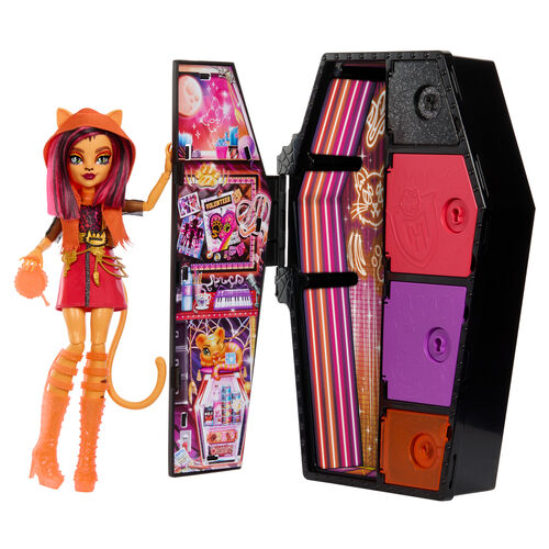 Monster High Skullmate Secrets Neon Frights Toralei doll 25cm