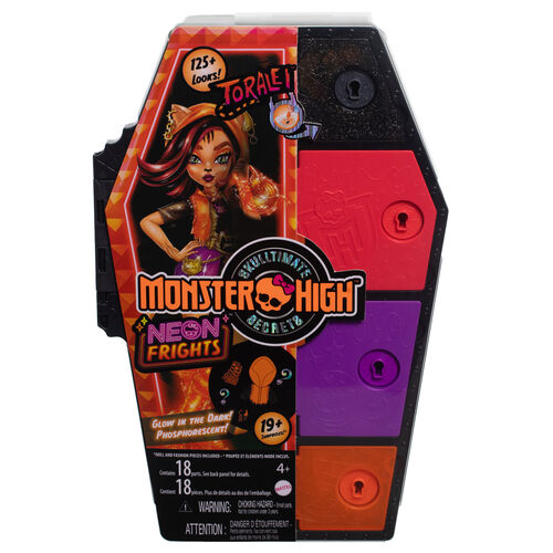 Monster High Skullmate Secrets Neon Frights Toralei doll 25cm