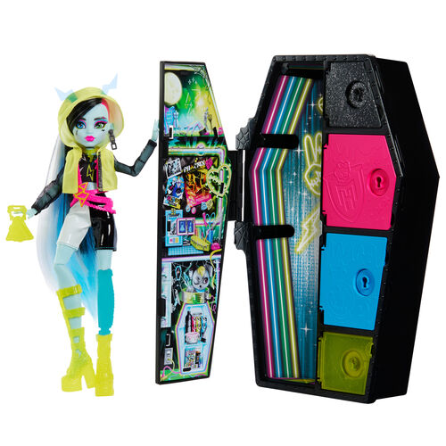 Monster High Skullmate Secrets Neon Frights Frankie Stein doll 25cm