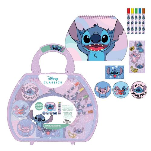 Disney Stitch colouring stationery case