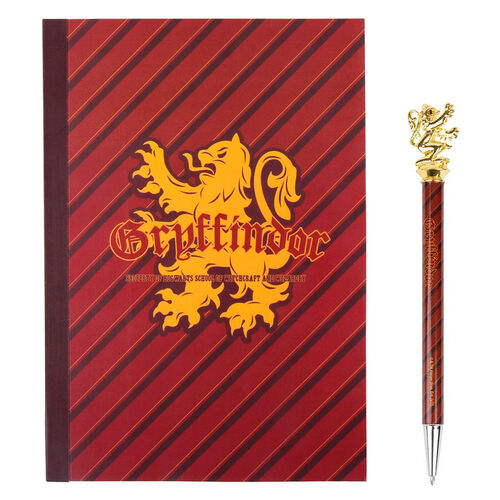 Set cuaderno + boligrafo Gyffindor Harry Potter
