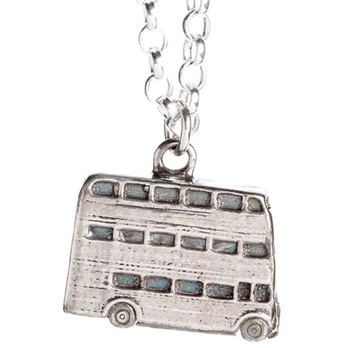 Harry Potter Knight Bus silver necklace