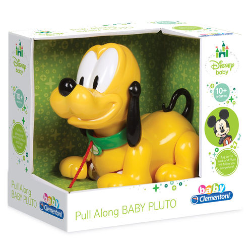 New Clementoni Disney Mickey Mouse Pluto Pull Along Toy 
