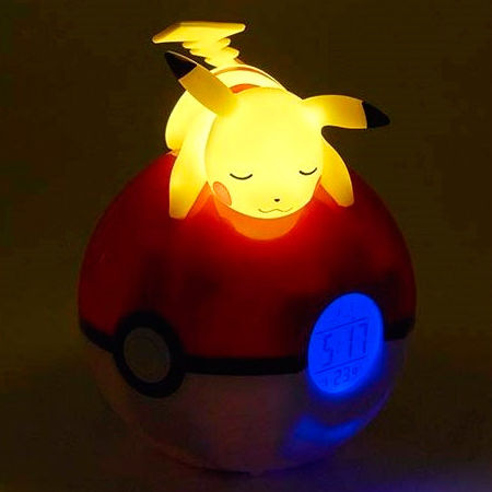 Pokemon Pikachu Pokeball lamp alarm clock