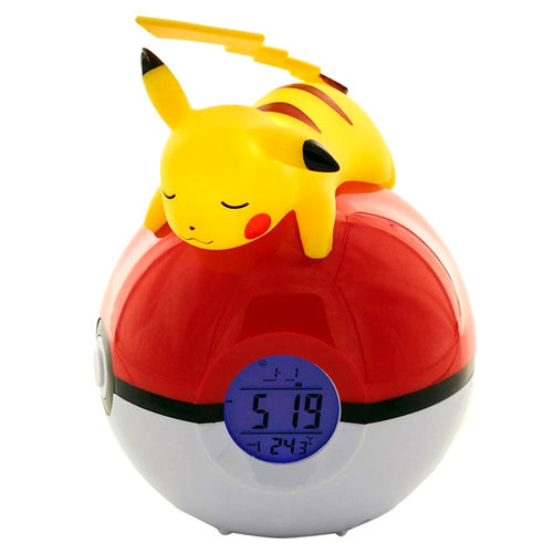 Lampara despertador Led Pikachu Pokeball Pokemon