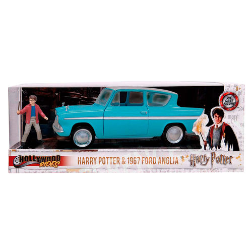 Harry Potter Ford Anglia car + Harry Potter figure set