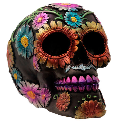 Day of the Dead Daisy and Flower Skull Decoration assorted figure