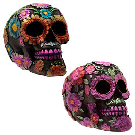 Day of the Dead Daisy and Flower Skull Decoration assorted figure