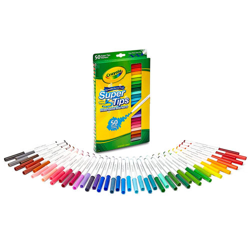 Crayola set 50 Super Tips washable markers