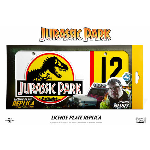 Jurassic Park Dennis Nedry number plate replica