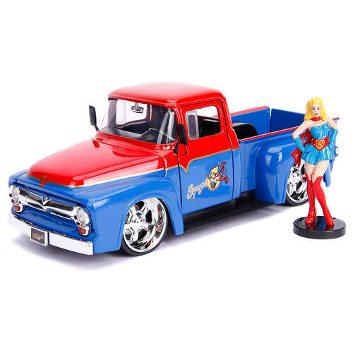 DC Comics Supergirl Ford F-100 Pickup 1956 metal car + figure set