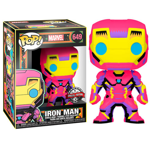 POP figure Marvel Iron Man Black Light Exclusive