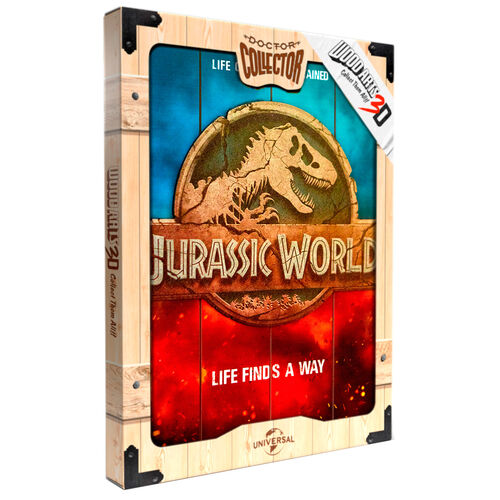 Cartel madera Woodart 3D Print Jurassic World