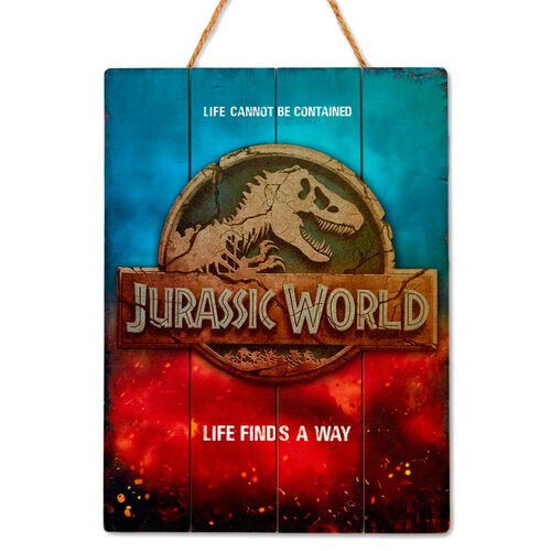 Jurassic World Woodart 3D Print wooden sign