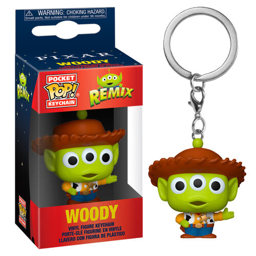 Keychain Pixar Alien Remix Woody Pocket Pop