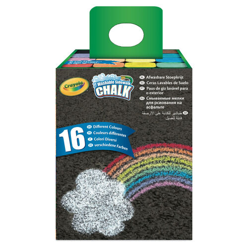 Blister 16 maxi tizas de suelo lavables Crayola