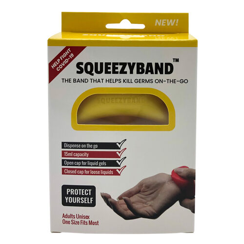 Yellow Adjustable Gel Dispenser Adult Bracelet