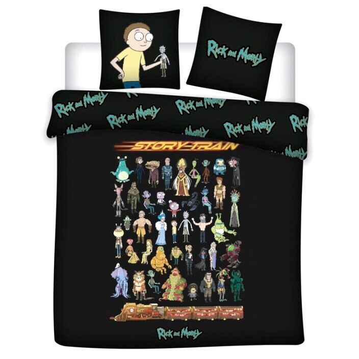 Rick And Morty Cotton Duvet Cover Bed 135cm, Rick And Morty Bed Set King Size