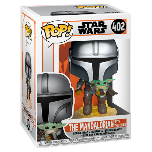 POP figure Star Wars The Mandalorian Mando Flying with Jet Pack