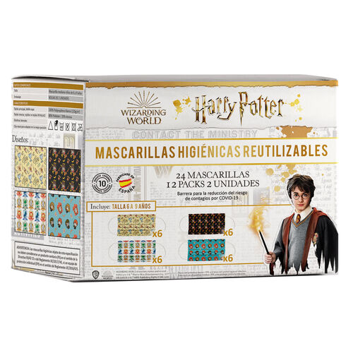 Harry Potter 6/9 years assorted face mask