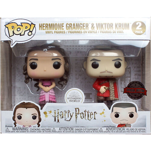 Set 2 figuras POP Harry Potter Hermione and Krum Yule Exclusiv