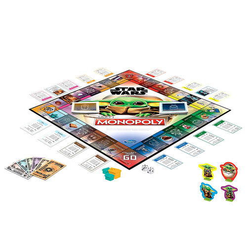 Spanish Star Wars Mandalorian The Child Monopoly game
