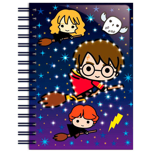 Harry Potter Kawaii A5 led light up notebook