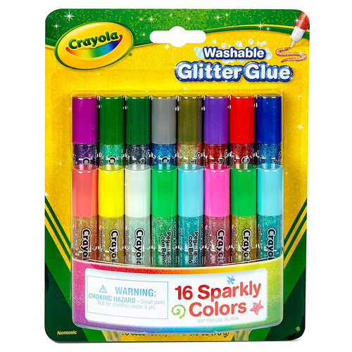 Blister 16 Mini Pegamentos Purpurina Lavables Crayola
