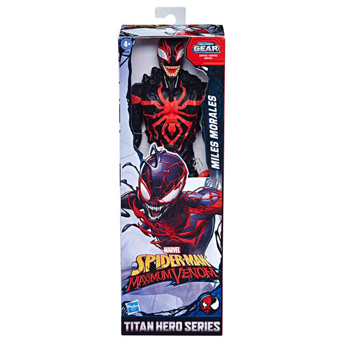 Figura Titan Miles Morales Spiderman Maximum Venom Marvel 30cm