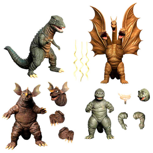 Set figuras Godzilla 1968 Godzilla: Destroy All Monsters 5 Points XL