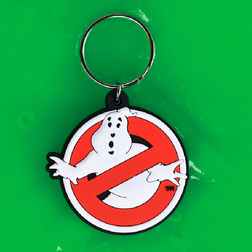 Ghostbusters Logo Gummi Schlüsselanhänger Keychain Porte Cles NEU NEW 