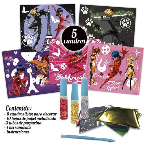Miraculous Ladybug decorate with glitter and metallic foil