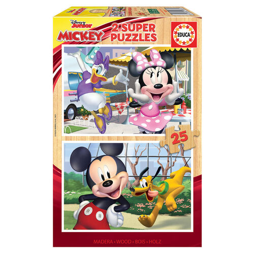 Disney Mickey and Friends wooden puzzle 2x25pcs
