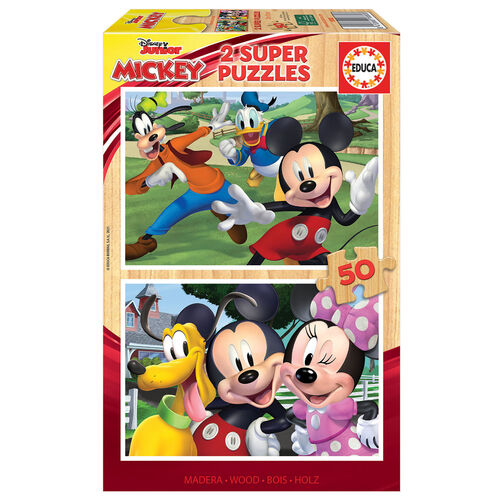 Puzzle Mickey and Friends Disney madera 2x50pzs