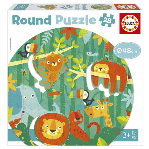 The Jungle Round puzzle 28pcs