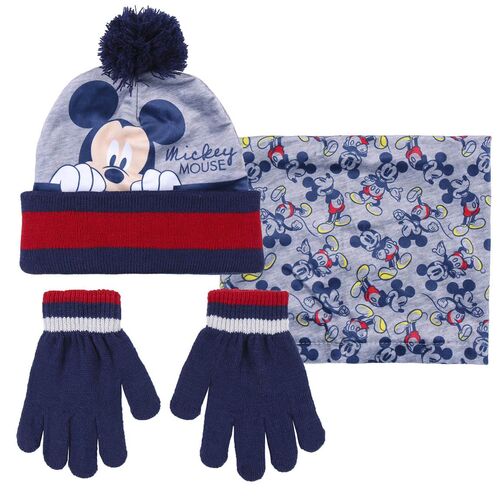 Disney Mickey Kids winter set snood hat gloves