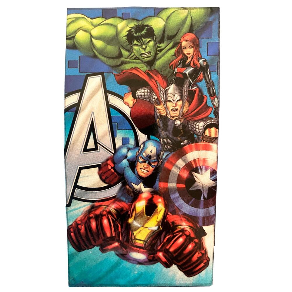 Marvel Heroes Avengers Iron Man Hulk Thor Beach Towel Pool Bath Cotton 28"X58" 
