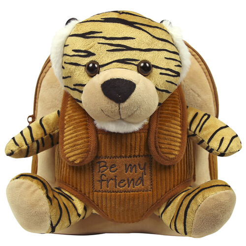 Tiger Joe backpack with plush toy 26cm