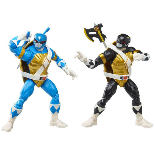 Blister figuras Donatello + Leonardo Power Tortugas Ninja Rangers 15cm