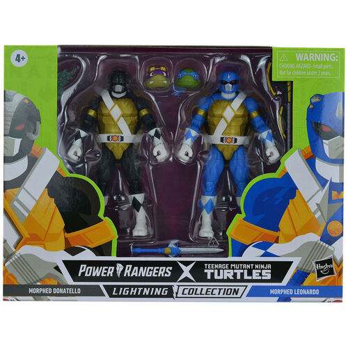 Power Rangers Ninja turtles Donatello + Leonardo pack figures 15cm