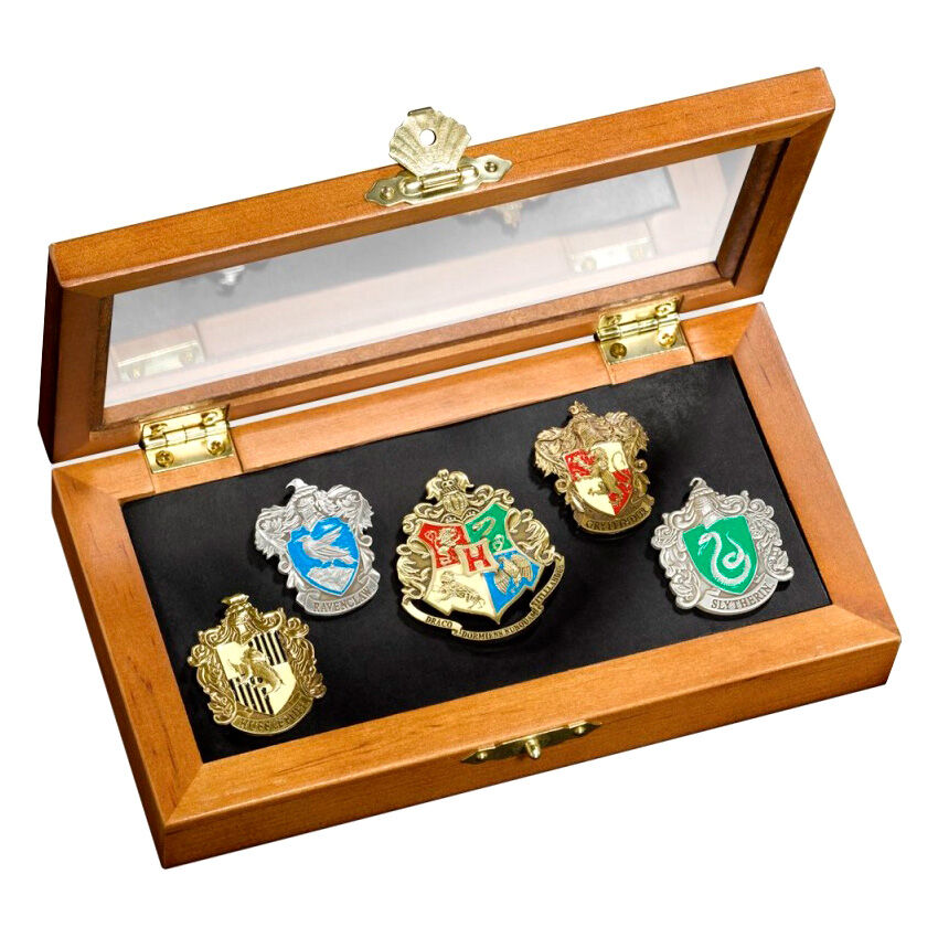 NEW 5 pcs/set  Harry Potter Hogwarts House Metal Pin Badge In Box Gift Toys US 